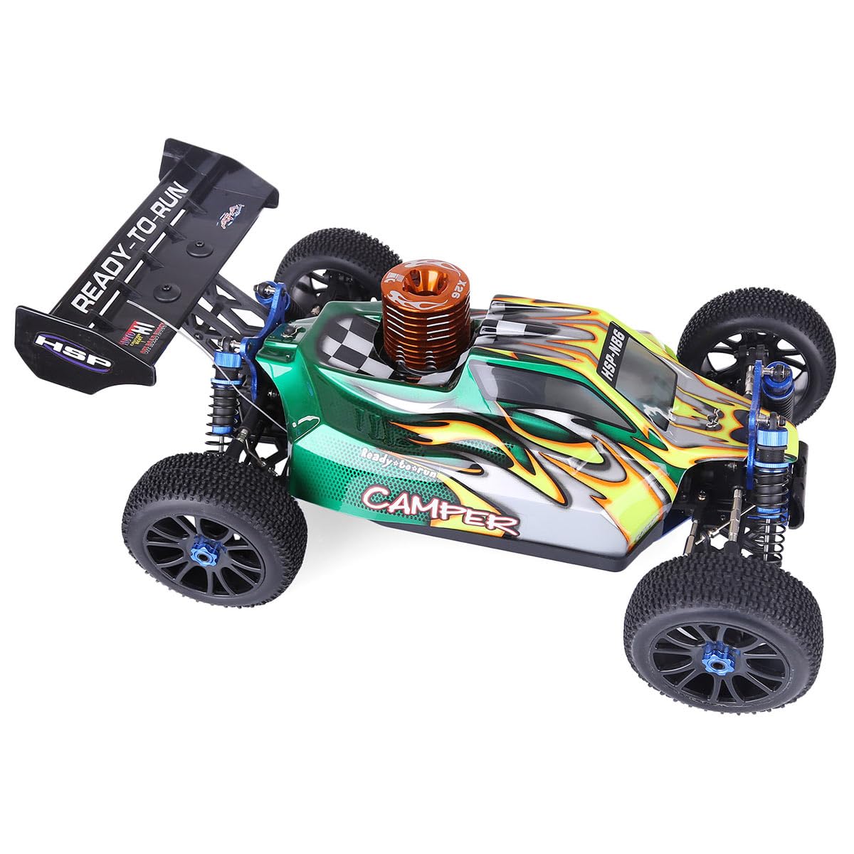 Samochód RC w skali 1:8, 2,4 G, 4WD, 70 km/h, szybki samochód terenowy RC z ponadwymiarowym zbiornikiem paliwa, silnik Nitro FC.26CXP (wersja RTF)