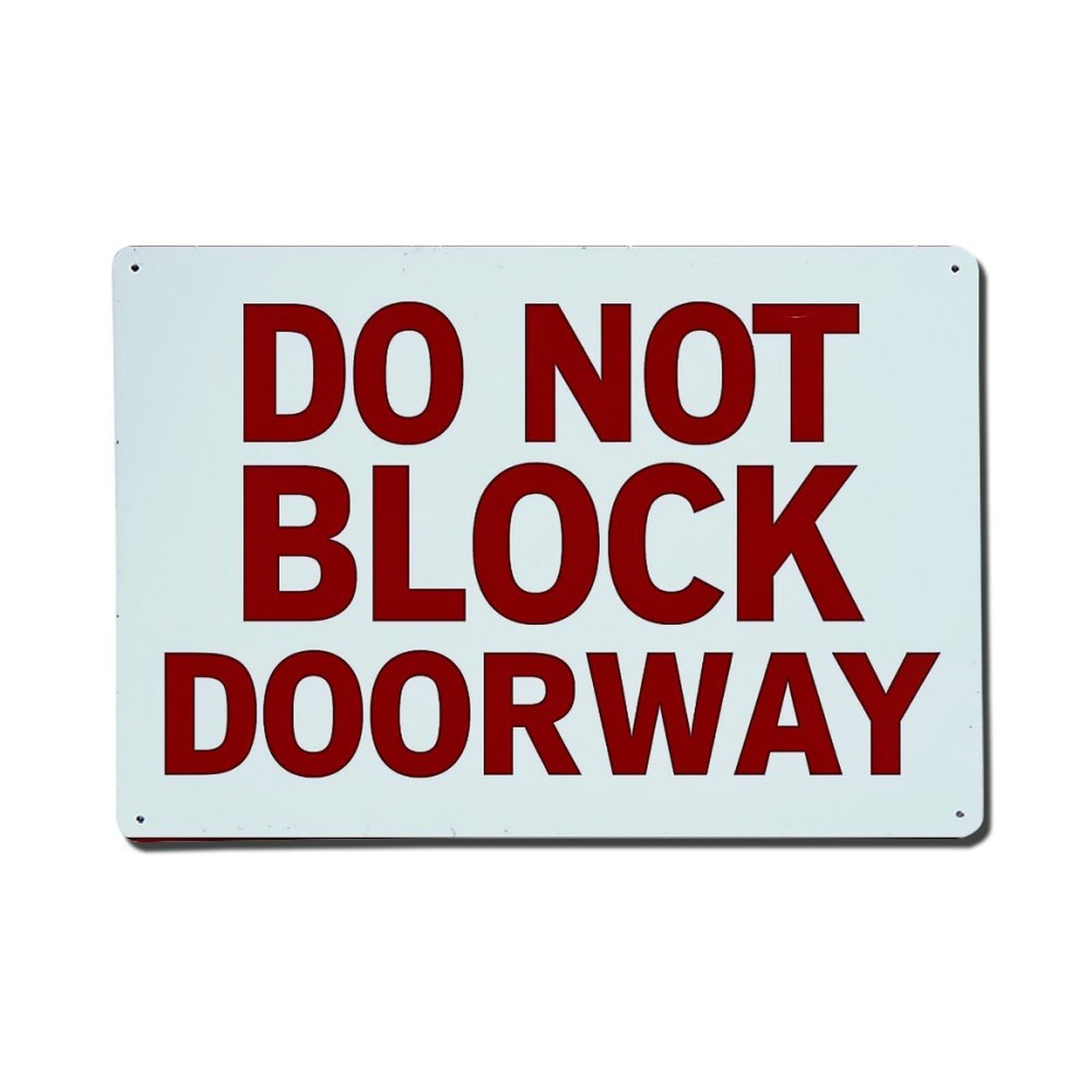Do Not Block Doorway Tin Sign Metal Poster Vintage Metal Signs for Home Man Cave Bar Cafe Kitchen laundry room Wall Decorations Gift 8x12Inch