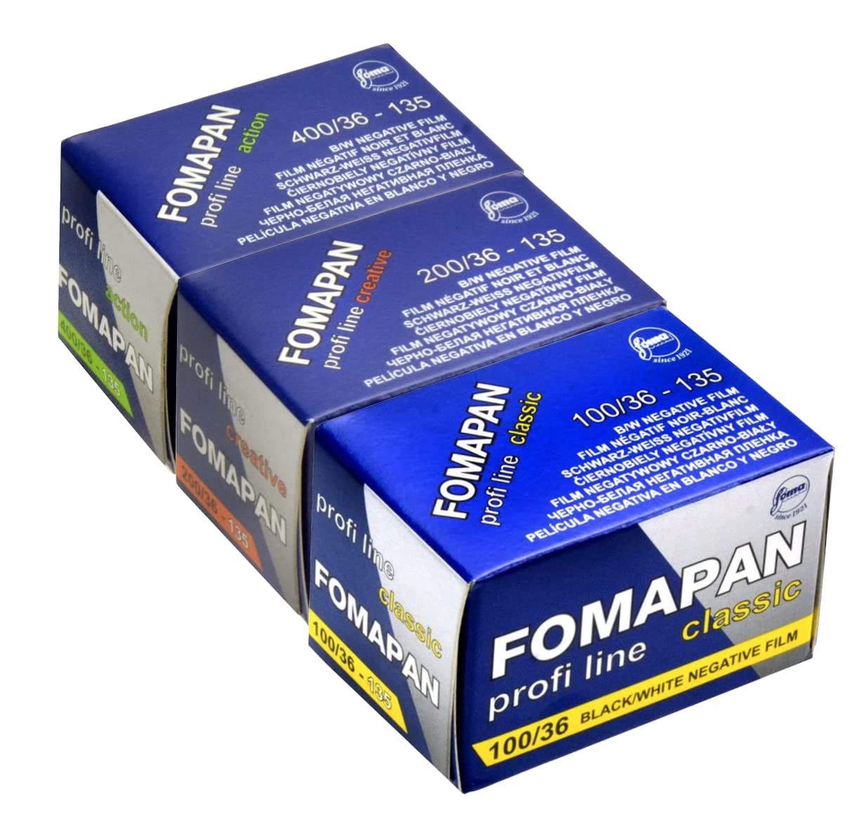 FOMAPAN TESTBOX 135/36 assortiment trois sensibilités avec étui - 4