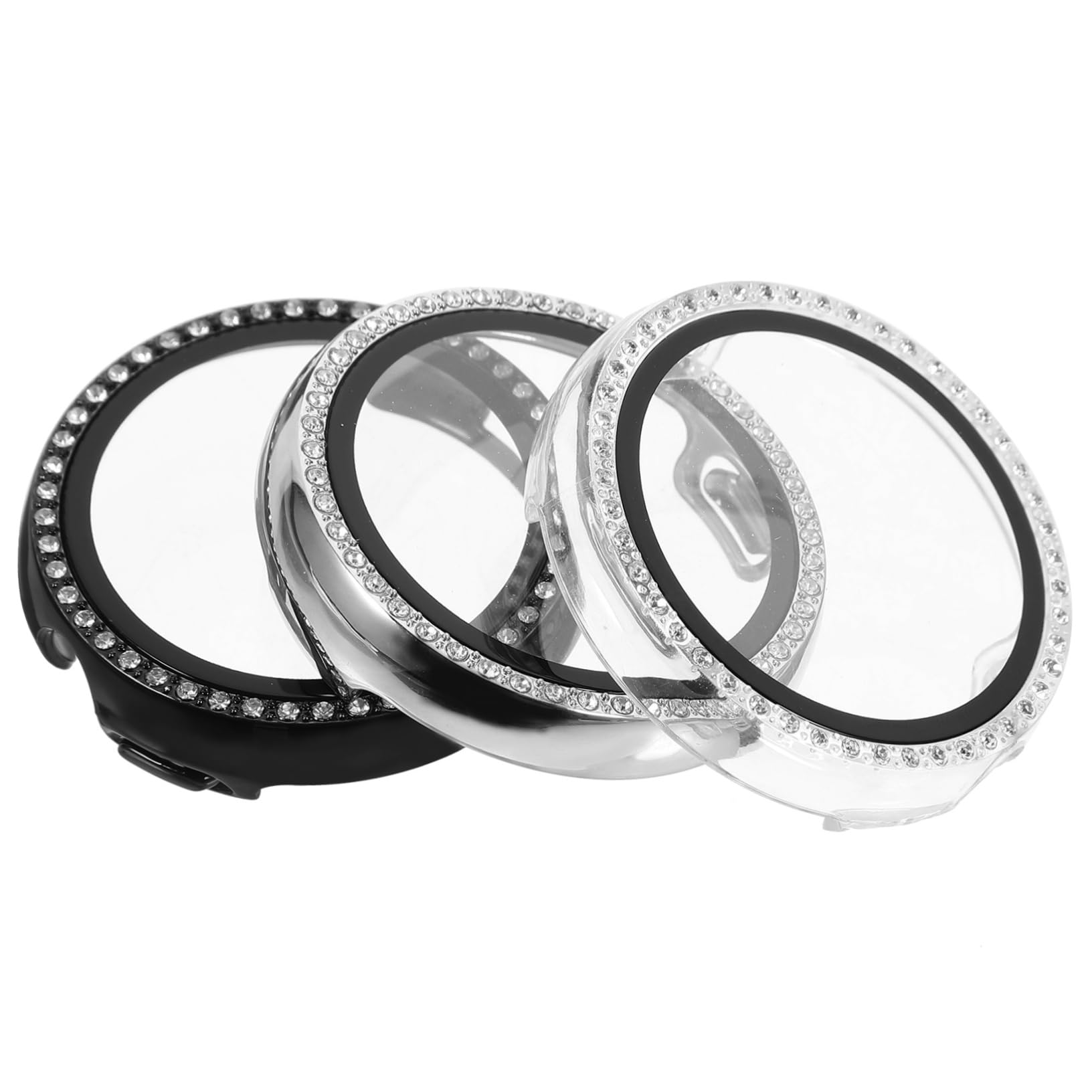 HOMSFOU Lot De 5 Coques De Montre Intégrées en Strass pour Montre Connectée Légères Et Robustes 3 X 5 Pièces