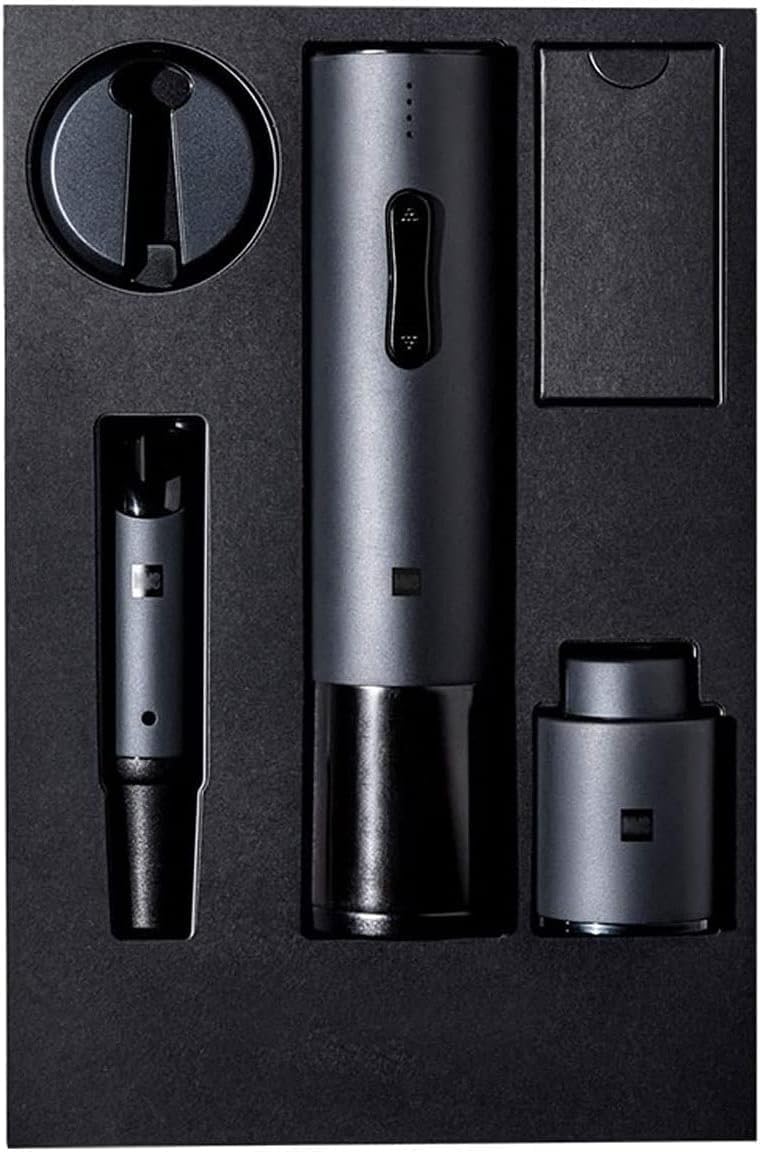 Electric Wine Opener Rechargeable - Automatic Bottle Corkscrew Kit with Accessories Foil Cutter，Vacuum Stopper Gift Set for Lover