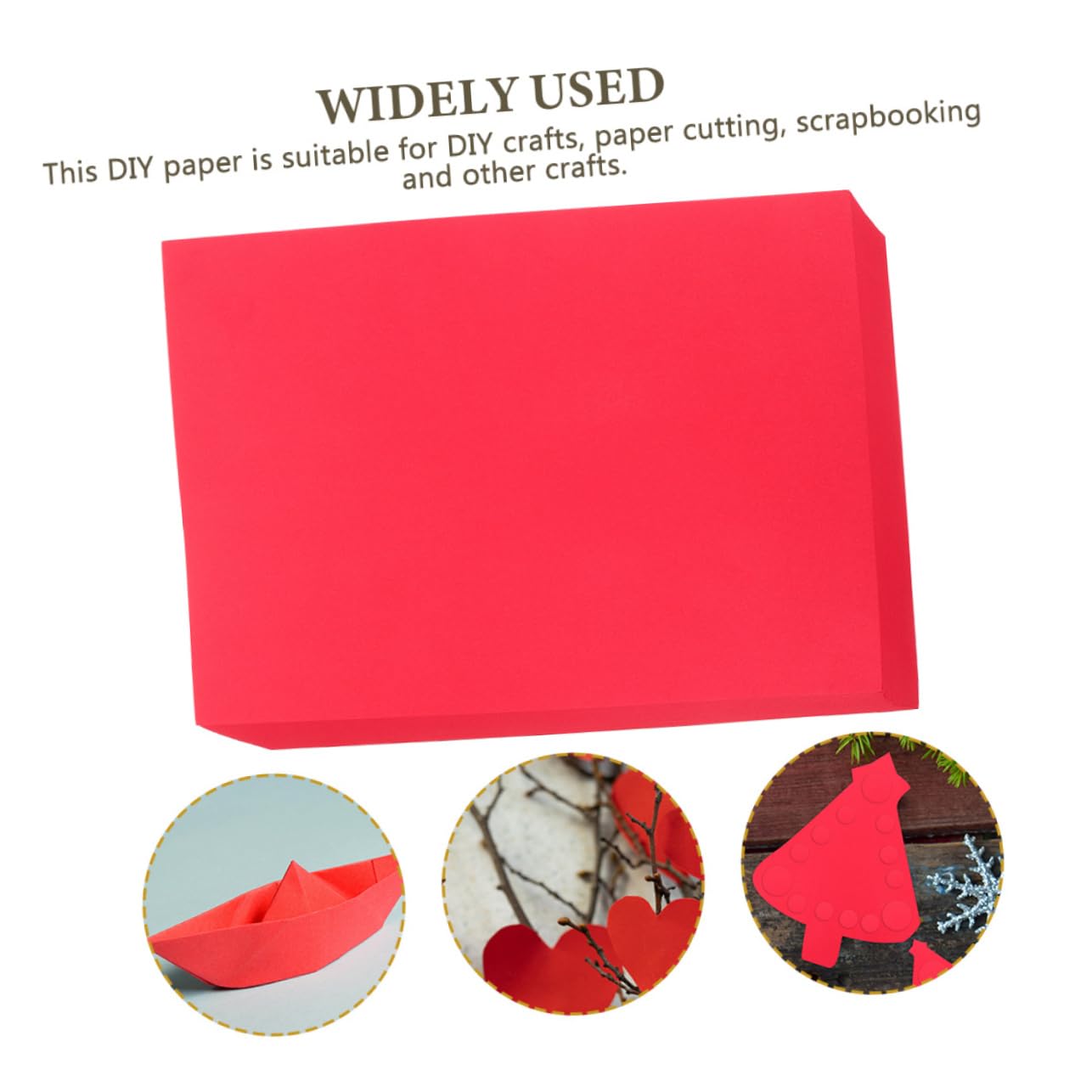 STOBOK Rotes Bastelpapier A4, 100 Blatt Papier für Karten und Handgemachte Grußkarten für Heimwerkerbedarf und Kunstprojekte