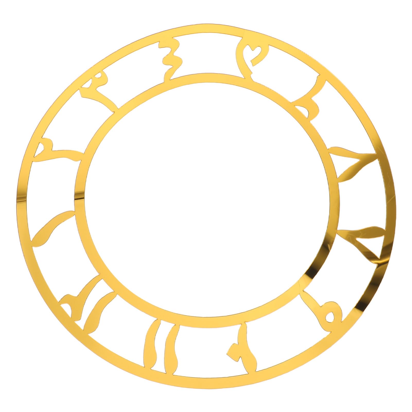 Autocollants pour cadran miroir rond or afin de créer une horloge murale
