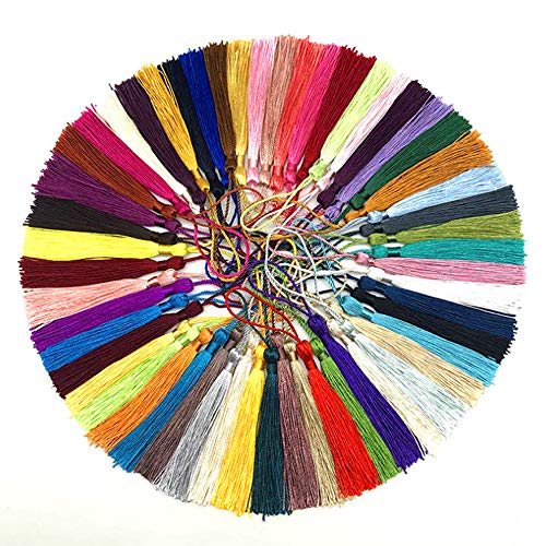 Wpxmer 120 Pcs Kraft Paper Blank Cardstock Bookmarks, Paper Bookmarks With 100 Pieces Colorful Tassels For Diy Classroom Projects And Gifts Tags #TOP4