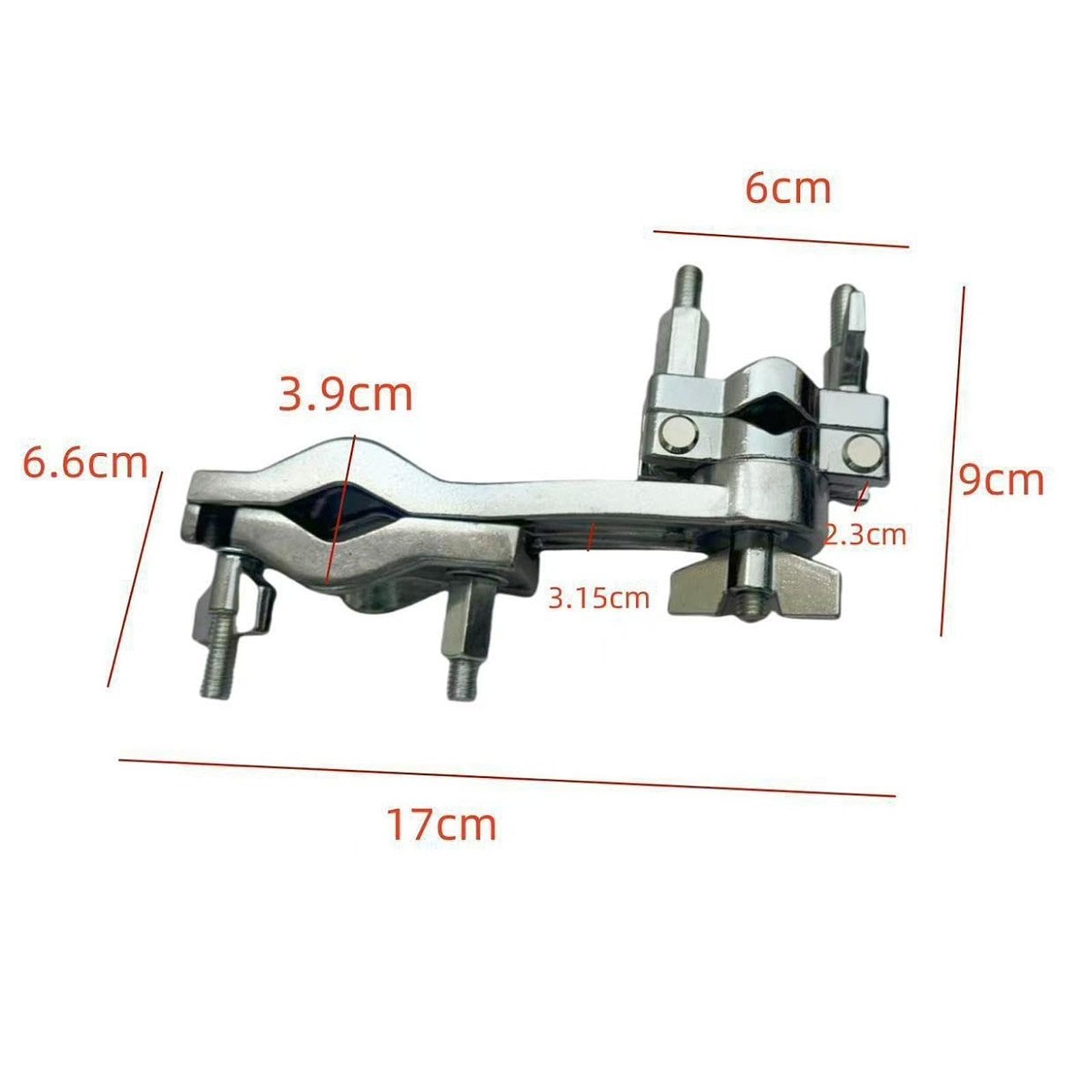 Supporto per Batteria Regolabile, Accessori per Strumenti Musicali, Supporto per Batteria, con Clip Rotante