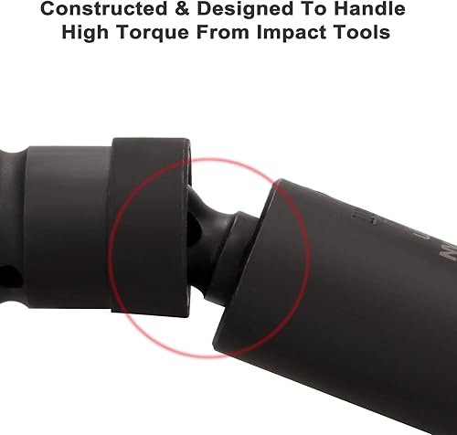 Miniatura 14 de CASOMAN Junta universal de impacto de 3/4 pulgadas, CR-MO, enchufes de junta en U, flexible, diseño de esquina de radio