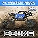 Power Your Fun Jive RC Car - AWD Remote Control Monster Truck, 4x4 RC Truck, 1:16 Rechargeable Crawler Stunt Car Dancing Remote Control Truck for Kids with Rechargeable Toy Battery (Blue)