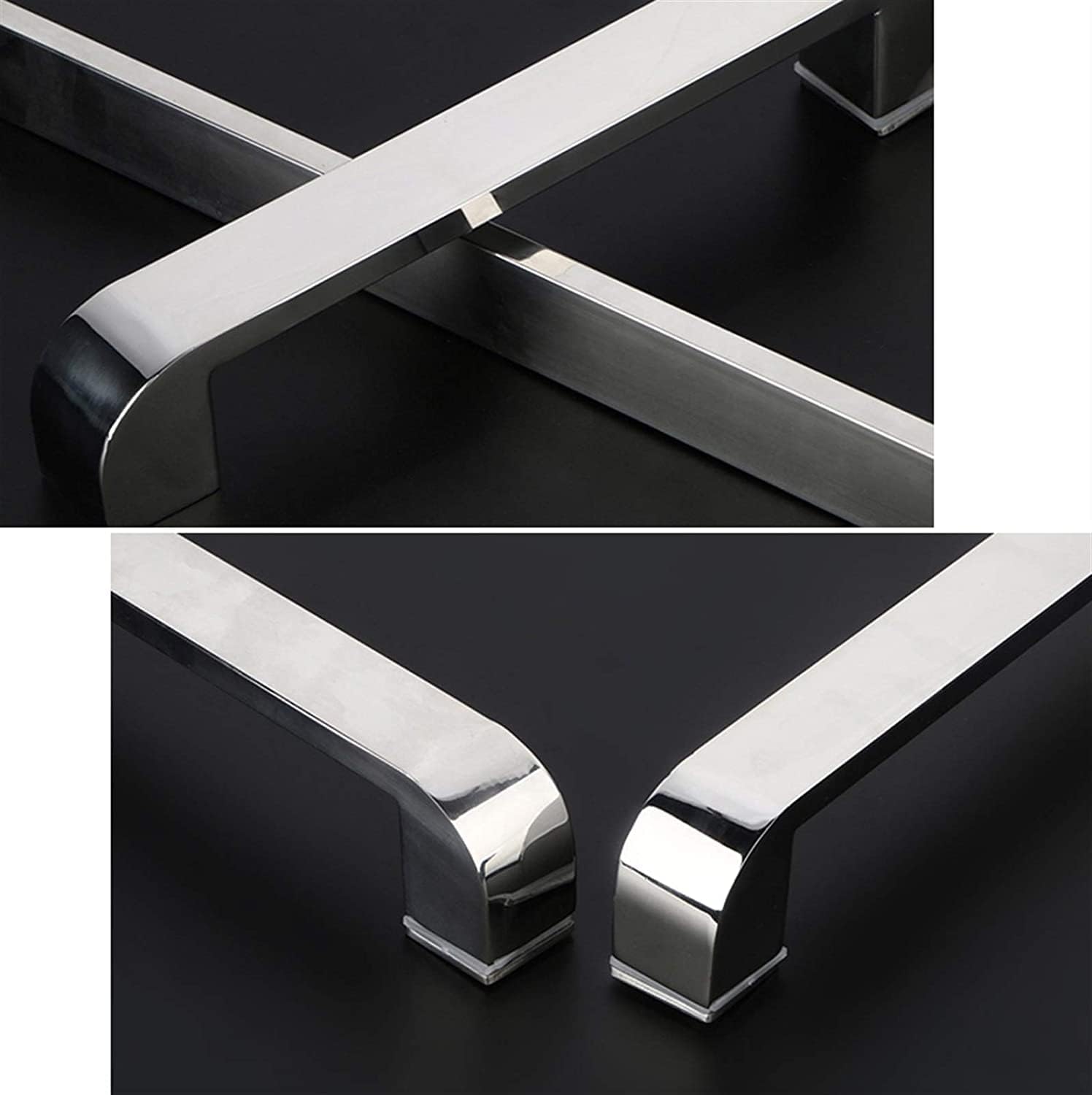 Stainless Steel Shower Door Handle Set - 2 Pack Bathroom Glass Replacement, 304 Durable Grab Bar & Safety Handrail (Sizes: 225mm & 425mm) (185mm+385mm)