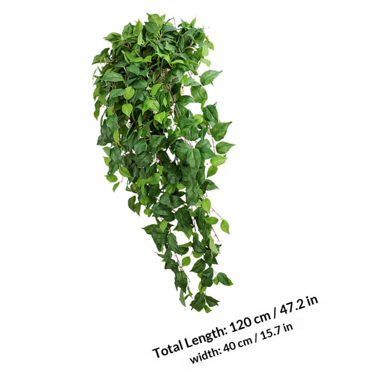 ULTECHNOVO Pianta Sospesa Artificiale Verde in Rattan, Decorazione Murale Foglie Finte per Giardino e Terrazzo, Adatta a Matrimoni e Spazi Interni