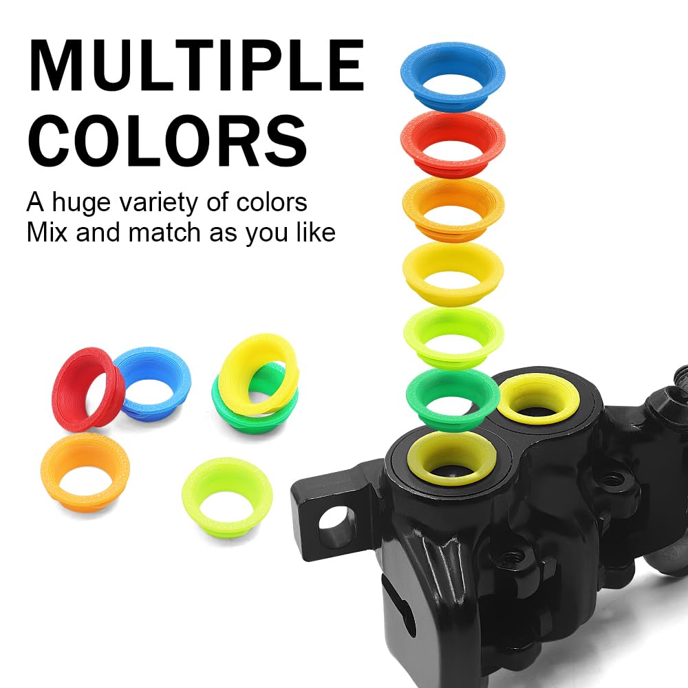 4 anillos de color para pinza Magura MT5 MT7 | Moldura ligera de freno de bicicleta | Varios colores para personalización