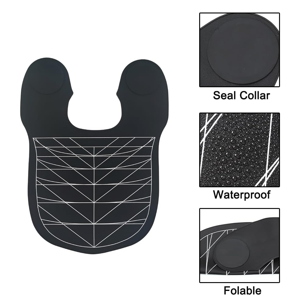 Capa de silicona para cortar el cabello impermeable profesional protector de cuello gris