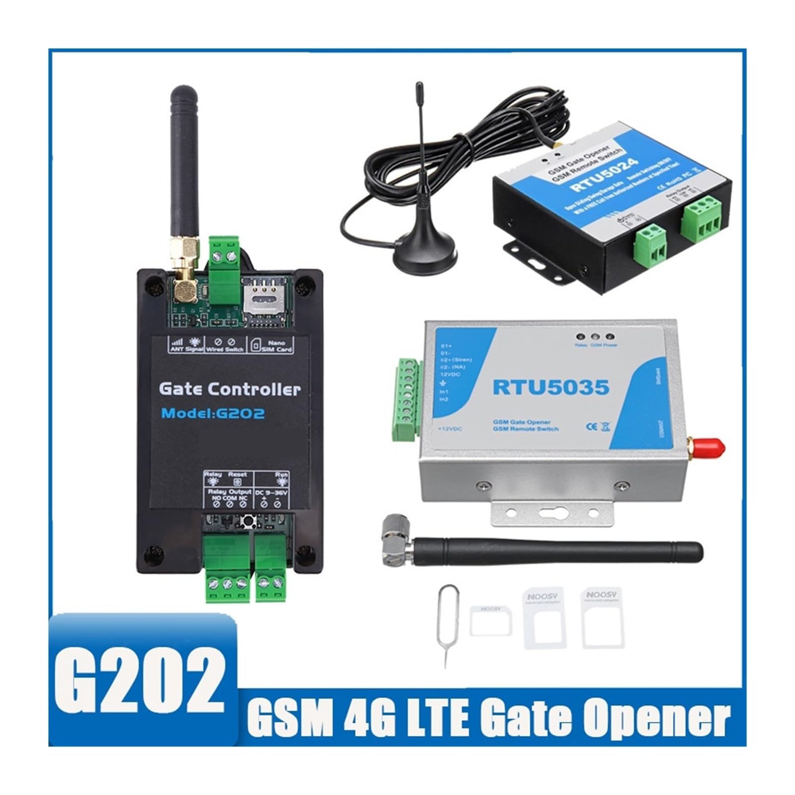 gsm 4G LTE Apricancello Automatico Goor gsm Interruttore Relè for Scorrevole Altalena Apri del Cancello del Garage Sostituire Il Controllo Remoto di Sicurezza Domestica(RTU5035 gsm Relay)