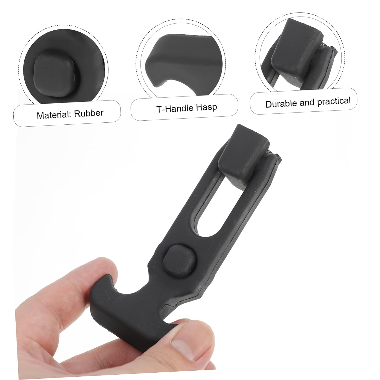 2 Pcs A2919 Rubber T-Handle Draw Latches for Machinery Covers