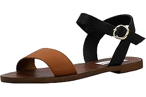 Donddi Black & Tan Sandals For Women