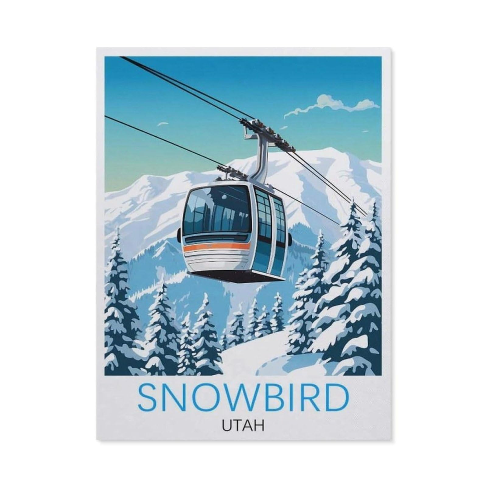 BEAYODKP 5D Diamond Painting Set ，Snowbird Utah（50 x 60 cm）