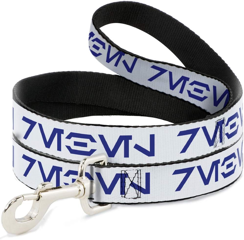 Star Wars Pet Leash, Dog Leash, Star Wars Aurebesh Rebel White Blue, 6 Feet Long 1.0 Inch Wide
