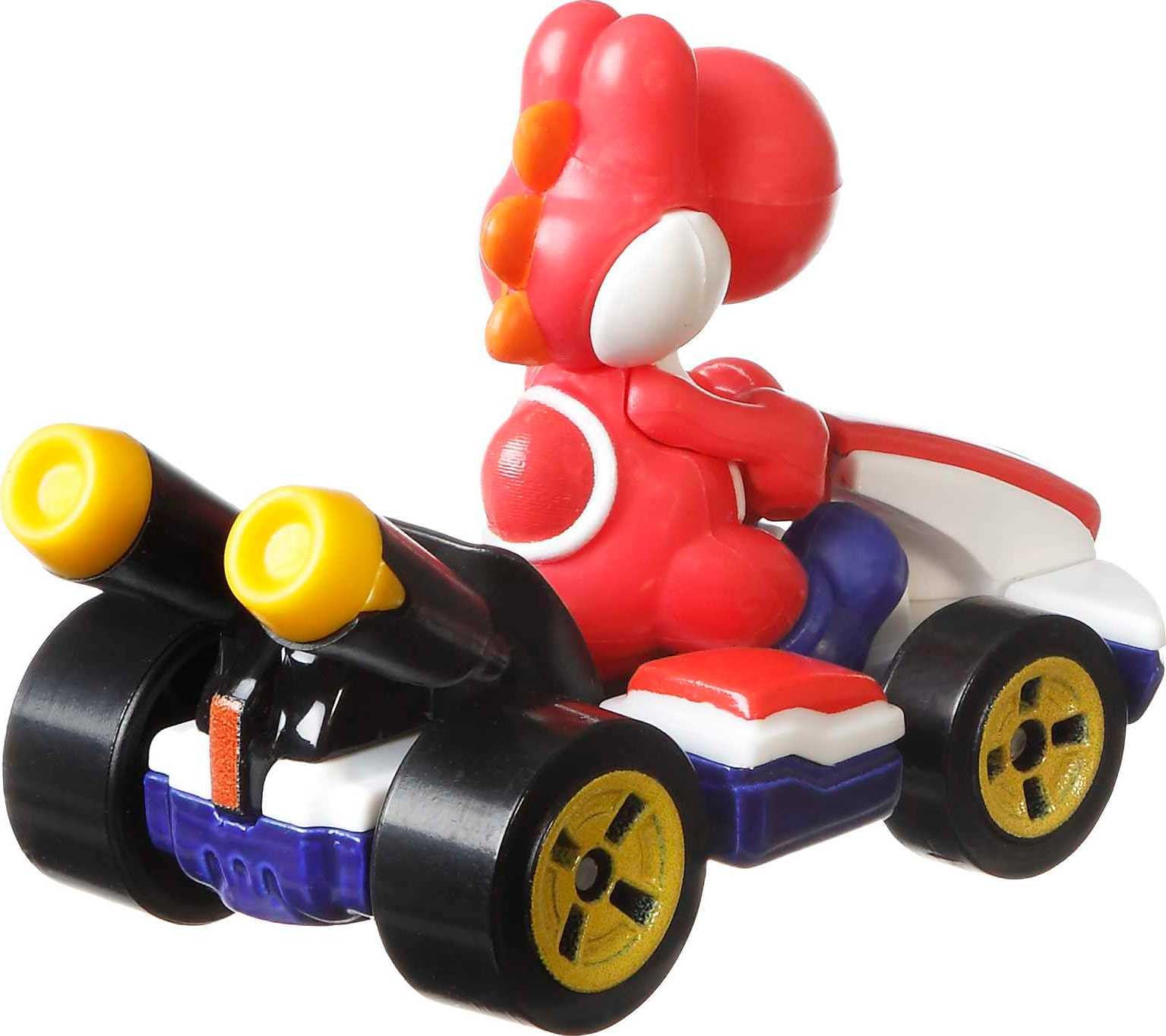 3 Yoshi Rossi/blu Hot Wheels Mario Kart - Diecast - Tubo Telaio