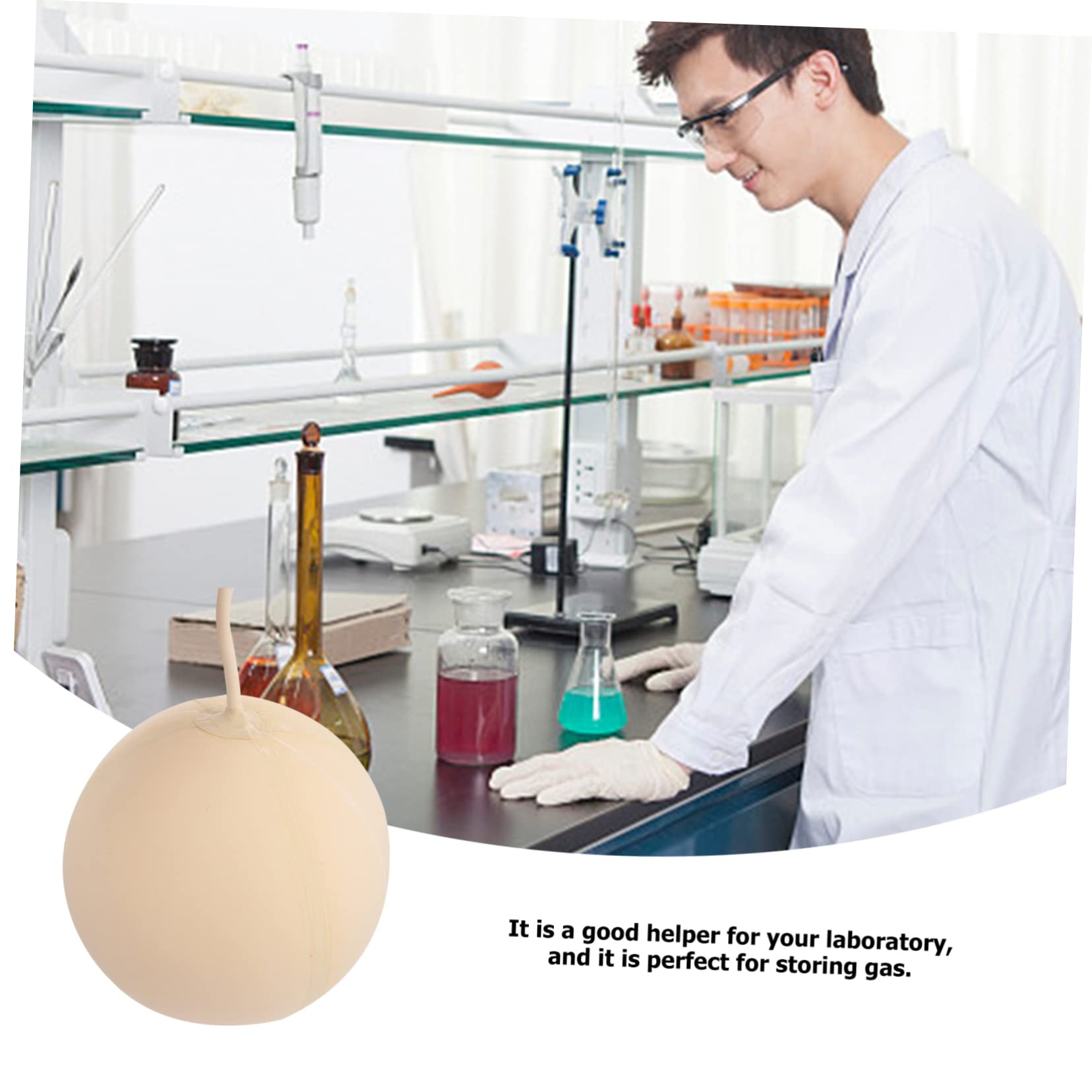 Luxshiny Vessie à Ballonnet en Caoutchouc pour Prélèvement de Gaz en Laboratoire et Haute Fiabilité Beige Texture Uniforme pour Usage Médical
