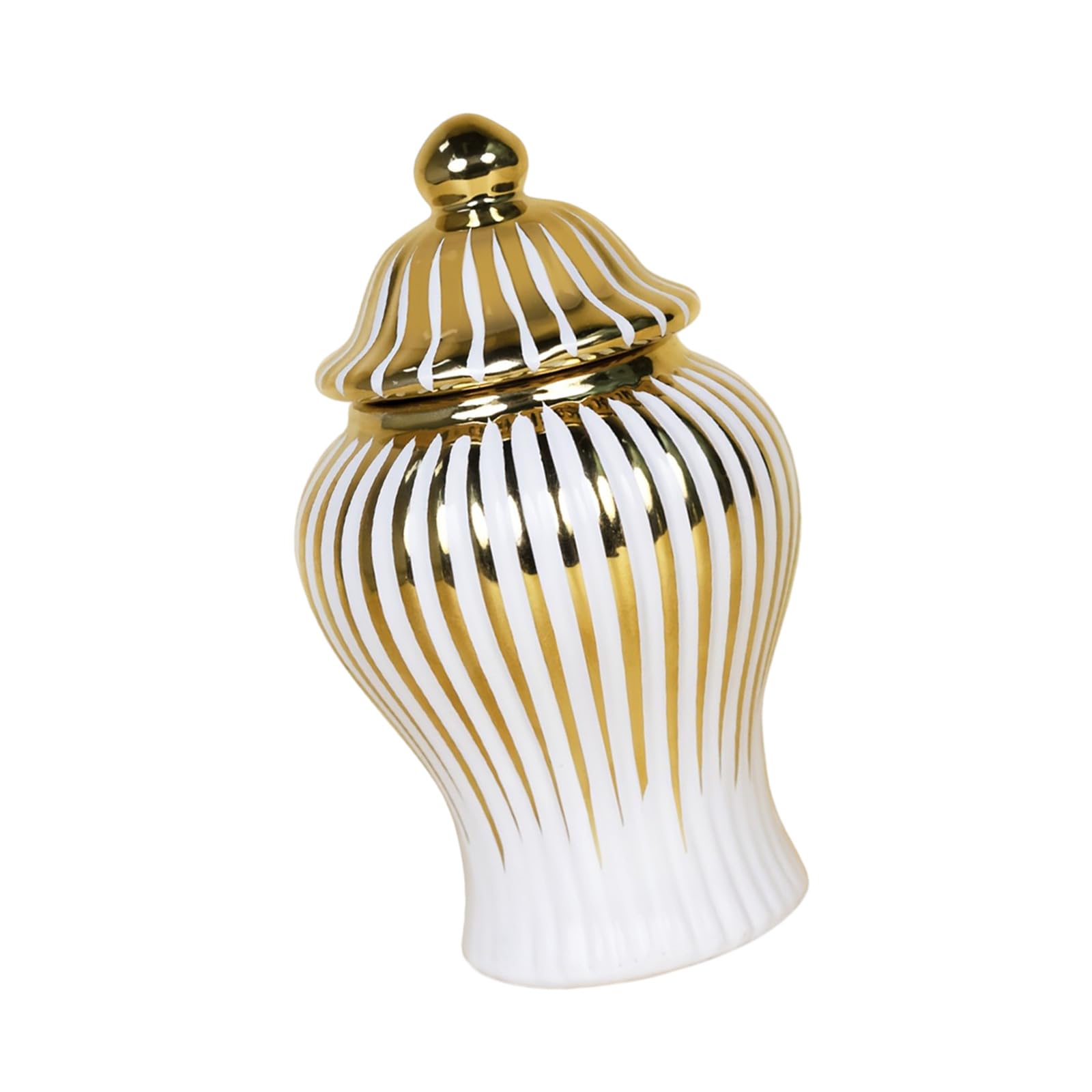Ceramic Temple Jar Porcelain Vases with Lid for Floral Arrangements Gingers Home Decor Centerpiece