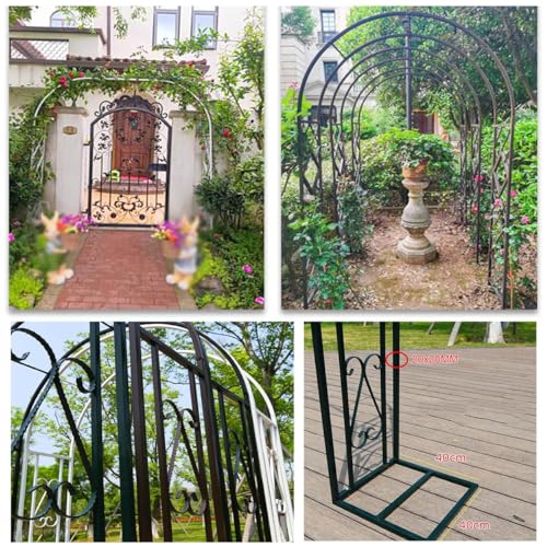Arco da giardino in metallo resistente antiruggine per piante rampicanti, arco per matrimoni all'aperto, pergolato per decorazione ingresso giardino, per viti e rose
