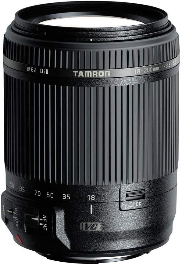 Tamron AF 18-200mm F/3.5-6.3 Di-II VC All-in-One Zoom for Canon APS-C Digital SLR Black