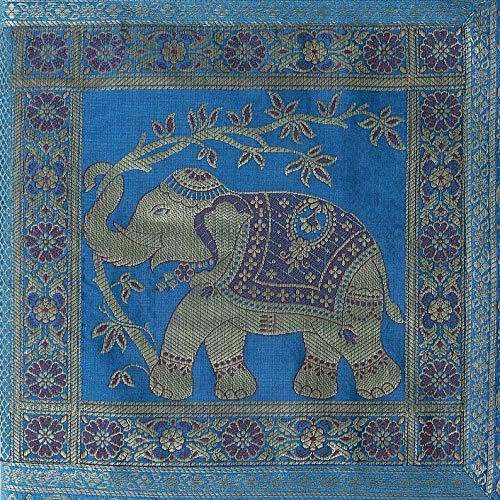 Image of Indian Traditional Decorative Silk Table Runner Kitchen Dining Good Luck Table Cloth for Wedding Bridal Birthday Party Decorations - 60x16 Inches (Dark Turquoise)