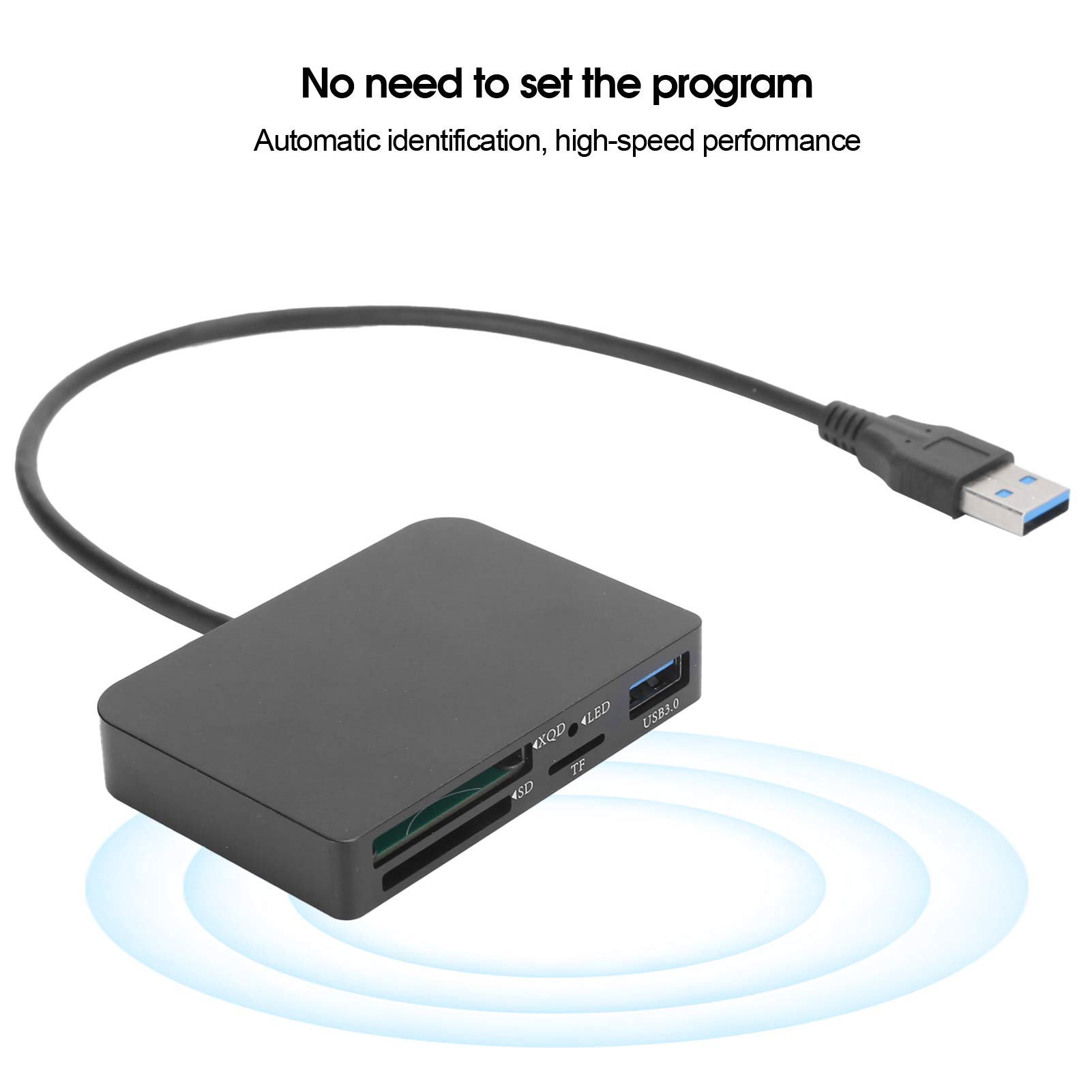 Lettore Multifunzione Adattatore Scheda di Memoria USB 3.0 per Flusso di Lavoro Efficiente, Design Compatto in Lega di Alluminio, Adatto per/OS X/, 1 unità