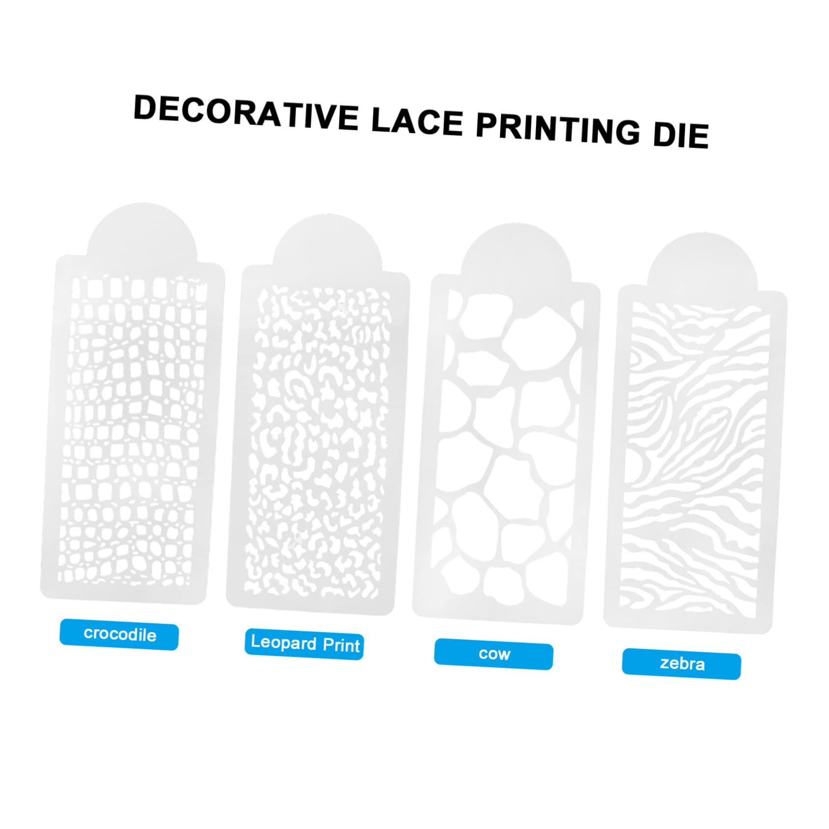 SHINEOFI 6sets Modelli Di Stencil Per Torte Con Stampa Di Animali Leopardo e Mucca Per Decorazioni Fai Te e Artigianato Creativo