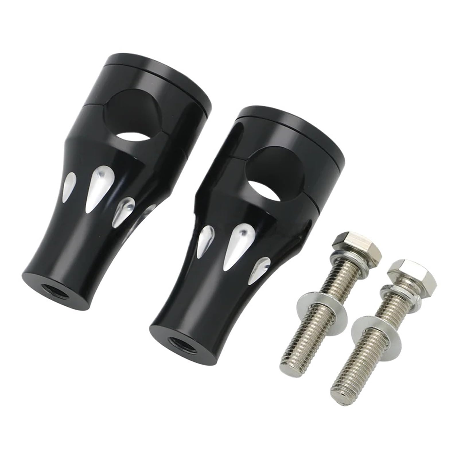 KWEZ Motorcycle 1" 25MM Handlebar Riser Clamp Mount Fit For Kawasaki Vulcan VN 800 900 400 500 1500 1600 1700(Black)