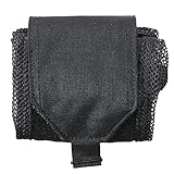 SABADO Tactical MOLLE Mesh Net Dump Pouch Belt Mount Drawstring Bag Folding Flexible Durable Hook and Loop Wrap Pouch Deploy with one Pull Tab for Carrier Vest Belt