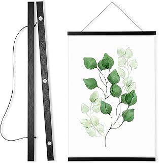 WITCOLOR Magnetic Poster Hanger Frame, 8x10 8x12 8x20 Black Poster Frames Wood Wooden Magnet Hanging Kit for Walls Print Poster Canvas Artwork Diamond Painting - Buy now