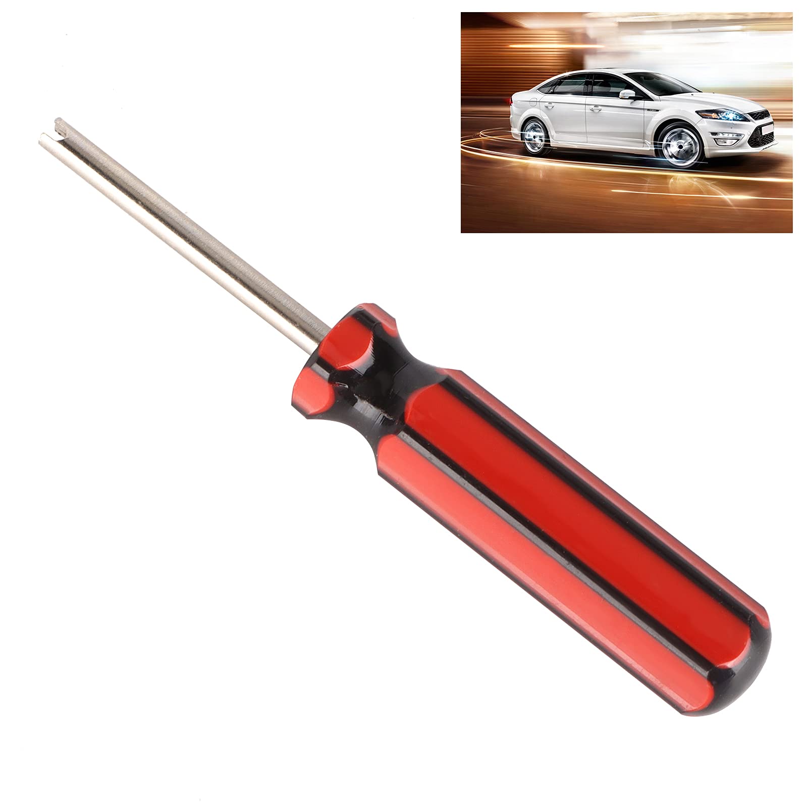 Set Di 10 Cacciaviti Per Valvole QPINGH: Strumento Per Rimuovere E Installare Il Nucleo Della Valvola Su Auto, Moto, Camion E Bici. Manico In Plastica, Lunghezza 112 Mm.