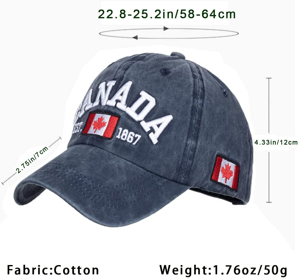 Foetest Adjustable Cap Cotton Hat Baseball Cap Canada Cap Hat Flag Cap Casual Headwear Embroidery - Image 5