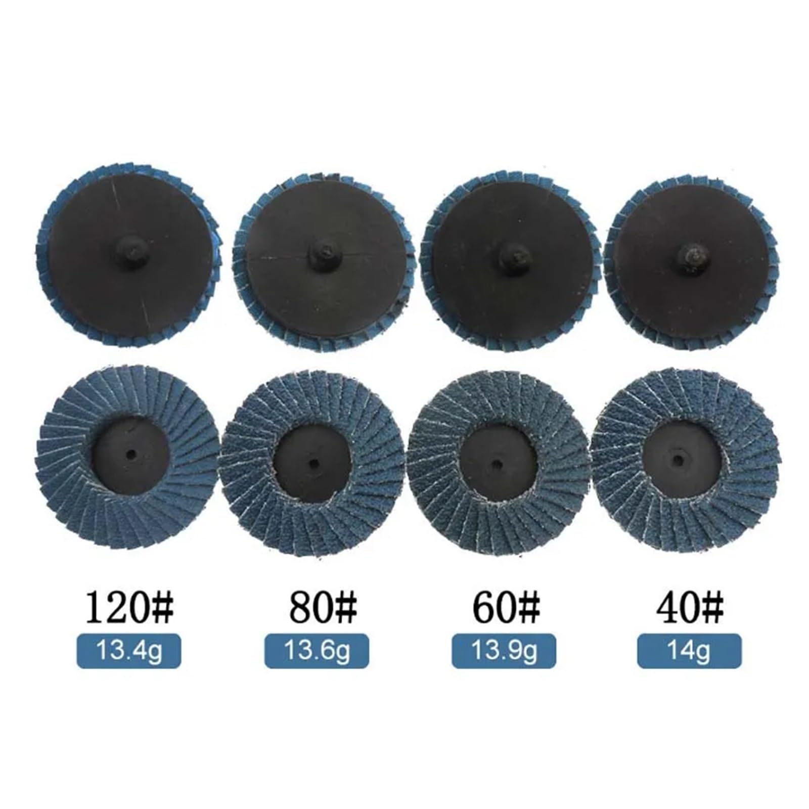 10 szt. tarcz listkowych 5.1 cm 50 mm niebieskie tarcze szlifierskie 40 60 80 120 ściernice szlifierskie z podkładką chwytu 1/10.2 cm (120)