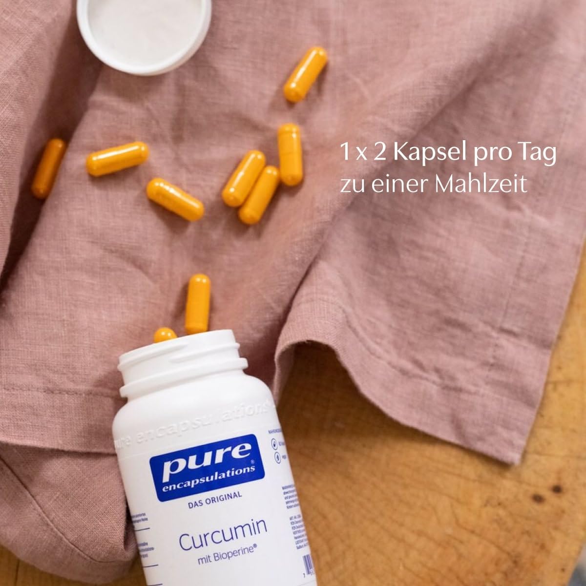 Pure Encapsulations - Curcumin mit Bioperine - Kurkuma Extrakt - Unterstützt Verdauung & Leberfunktion - 120 Kapseln