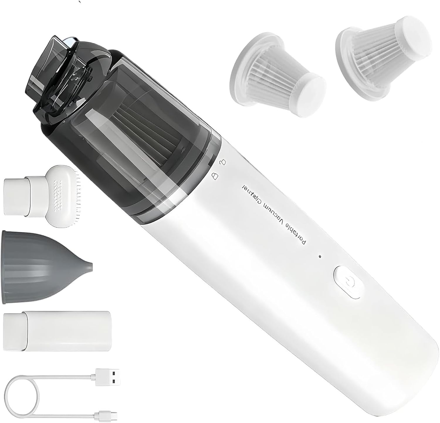 Rechargeable Cordless Collector Vacuum for Home Car Use Quiet Powerful Suction Keyboards