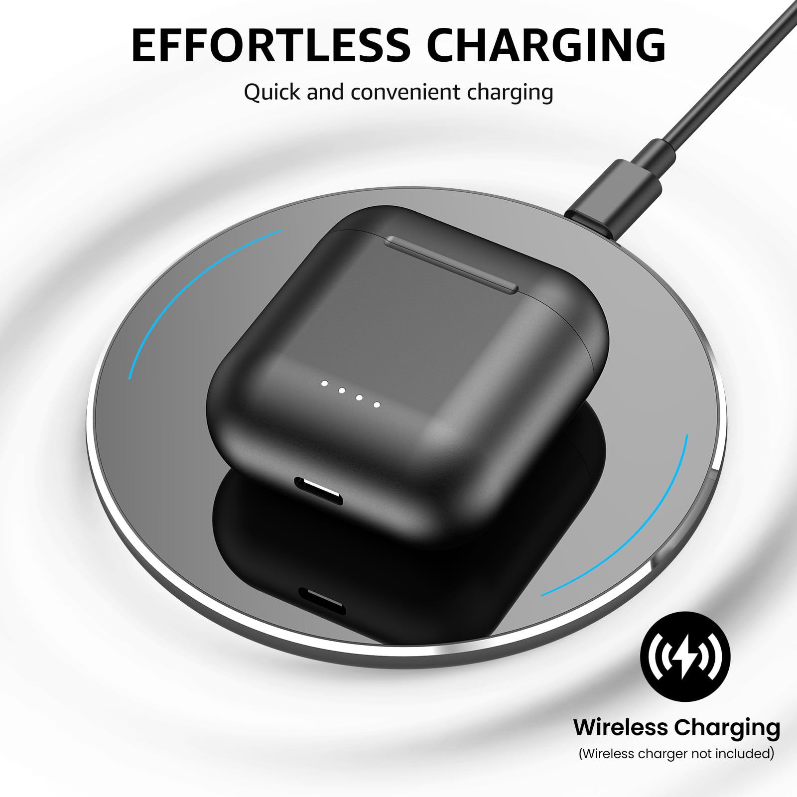 TOZO T6 Mini Auriculares Bluetooth Inalámbricos, Auriculares Inalámbricos Diseño Erogonómico Deporte 50H, IPX8 Auriculares Bluetooth inalámbricos EQ Personalizado por Aplicación