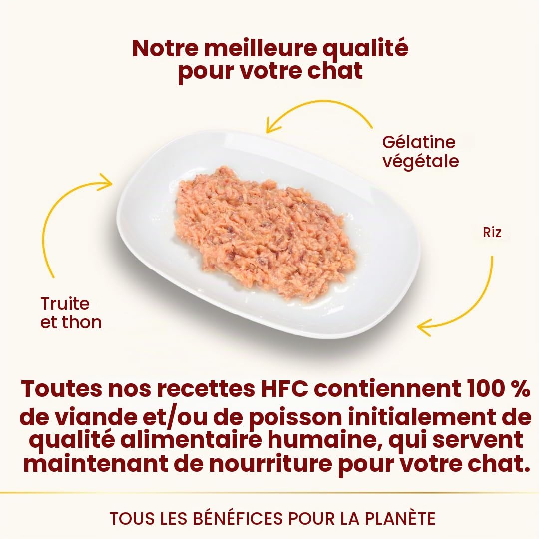 Almo Nature HFC Jelly - Nourriture Humide pour Chat Adulte - Truite et Thon - 70 g x 24 Boîtes