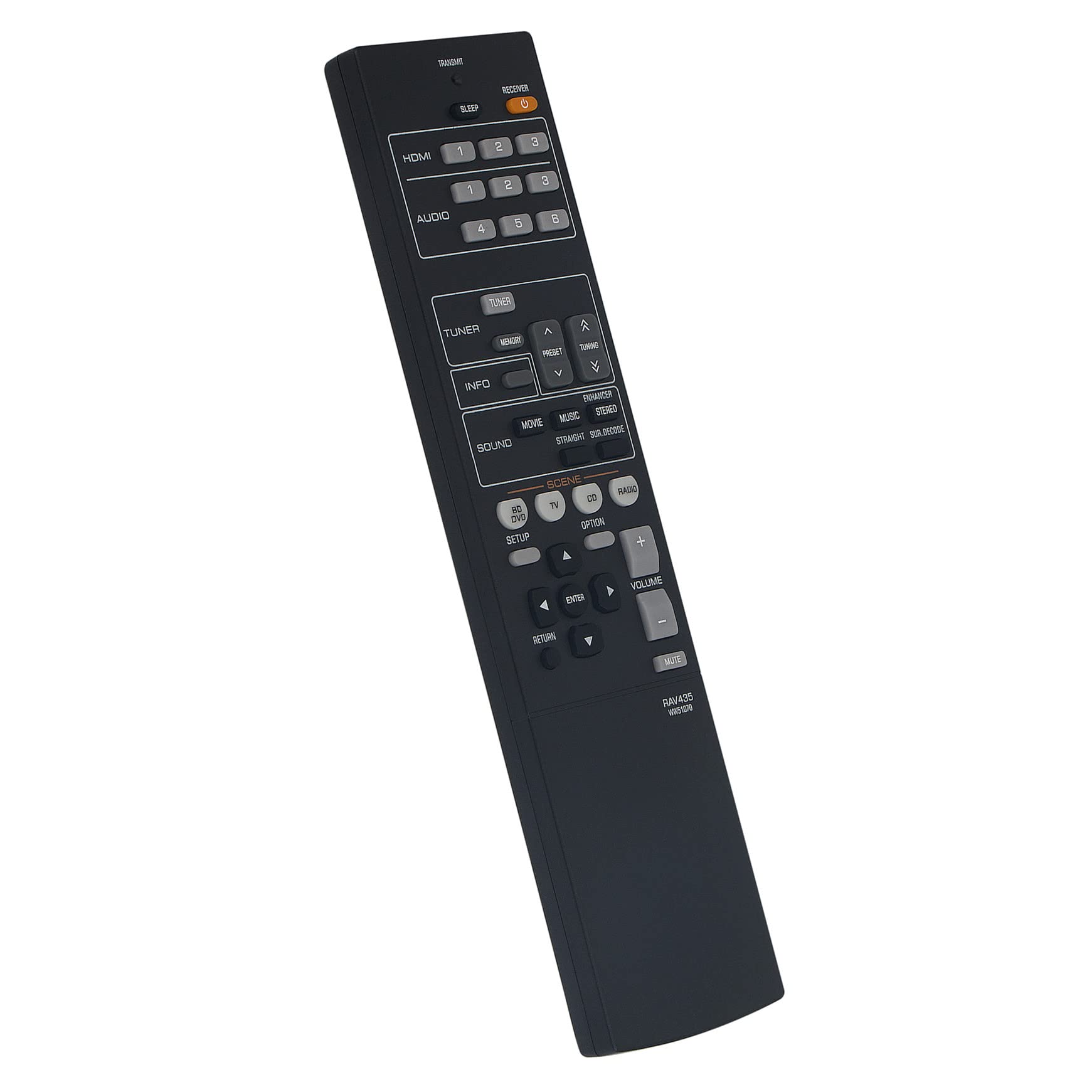 ALLIMITY Telecomando Sostitutivo Per Yamaha AV Receiver RAV435 WW51070 HTR-2064 YHT-196