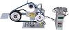 Abrasive Belt Machine, 30 x 1 in Belt Sander Polisher Sharpener Grinder wDC Brushless Motor Stepless Speed Regulation Small Vertical and Horizontal Household Brushless Belt Machine