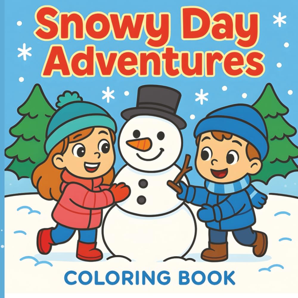 Snowy Day Adventures: A Winter Coloring Book for Kids Ages 3–8 with Snowmen, Sledding, and Cozy Outdoor Fun