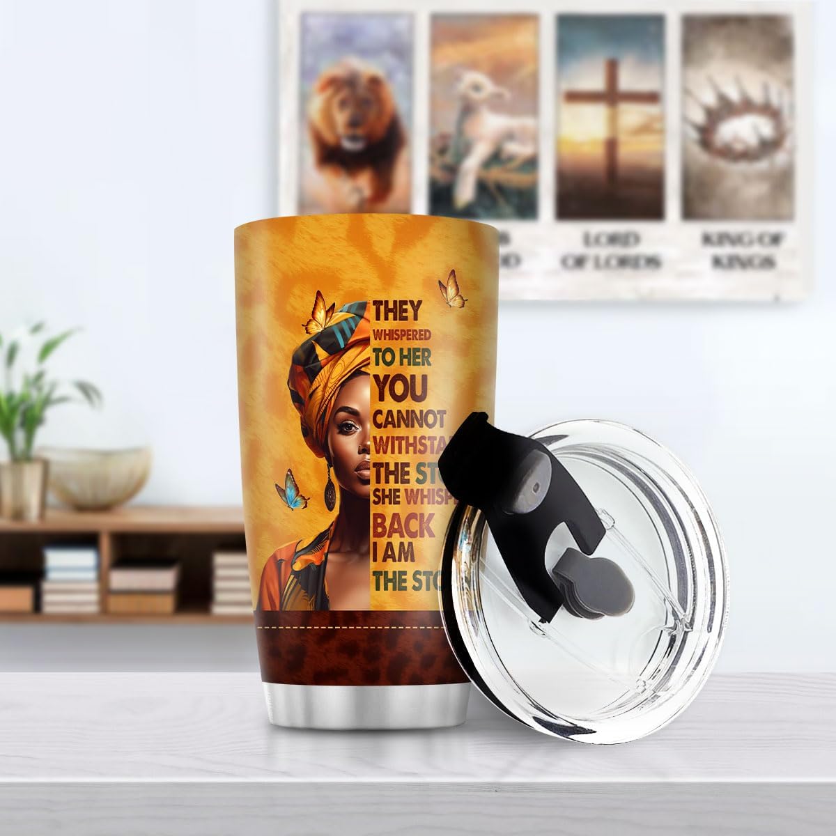 Sistabag - Coffee Tumbler For Black Women - Birthday, Mother's Day, Christmas Gifts For Women, Pride Tumbler For Woman (They Whispered To Her, 20 Oz) - Image 2