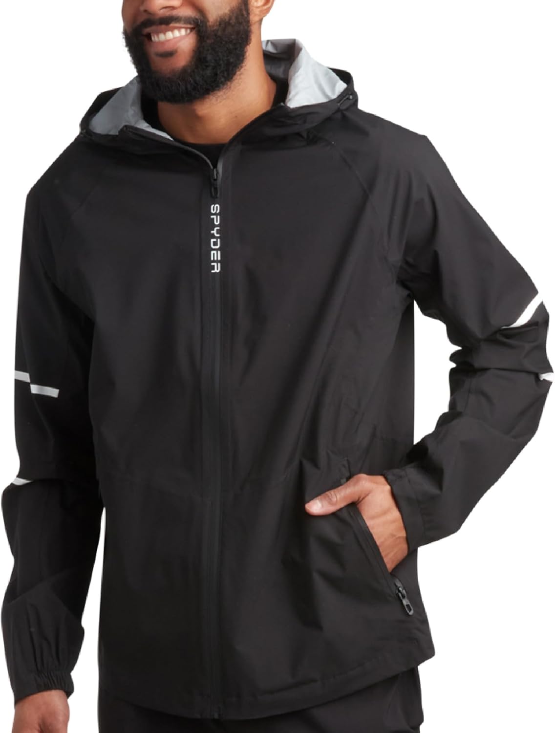 Waterproof Lightweight Men’s Hooded Rain Jacket for Outdoor Activities