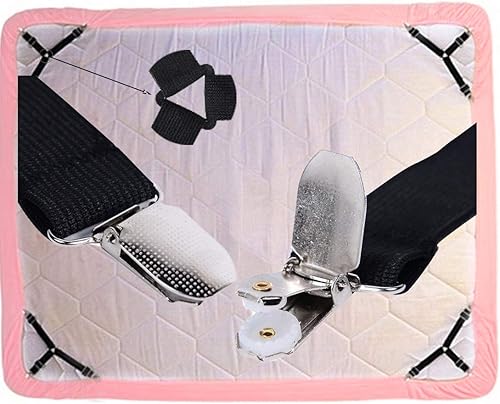 Miniatura 2 de AKOAK - Juego de 4 correas elásticas para sábanas de cama, fundas de colchón, cojín de sofá y etc.