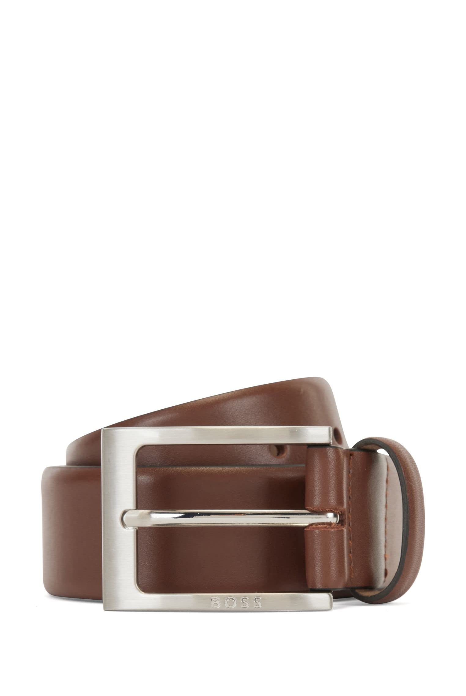 BOSSMens Barnabie Pin-buckle belt in nappa leather
