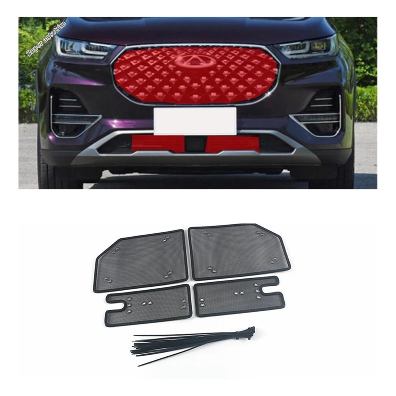 Dla Chery, dla Tiggo 8 Pro 2021 2022, przednia środkowa kratka