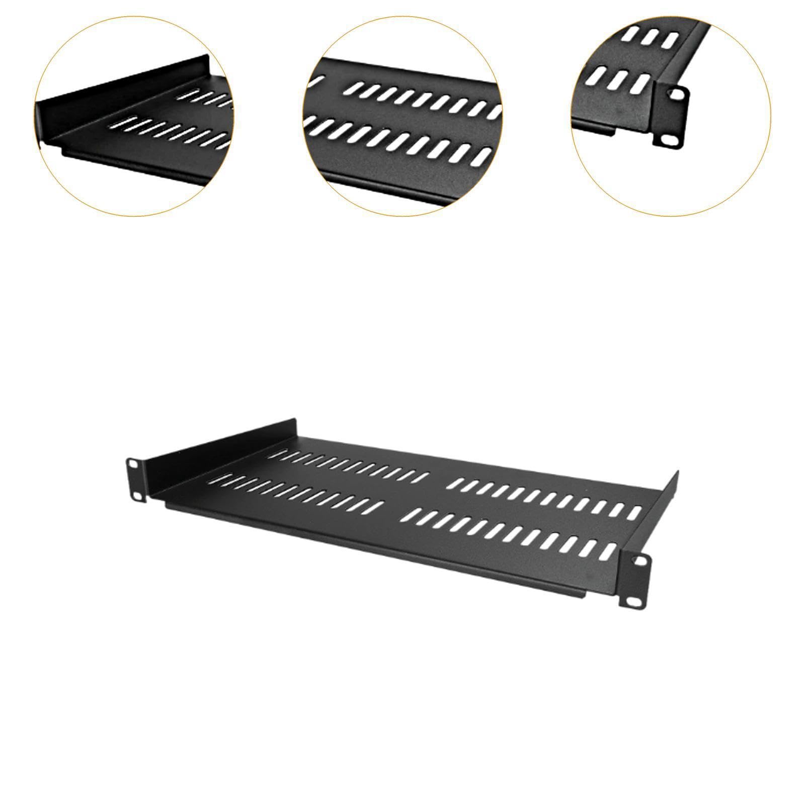 Rack de Red de 19 Pulgadas y 10 Pulgadas de Profundidad. Soporta hasta 20 kg para Equipos Pesados en Estudios u oficinas. Fabricado con Acero Laminado