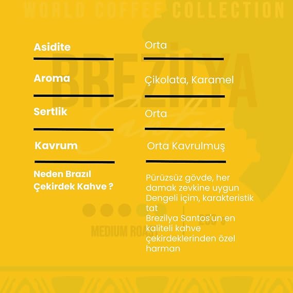 Addis Ababa Coffee - Brazilya Santos - Arabica - Yöresel - 1000 Gr. - Çekirdek Kahve