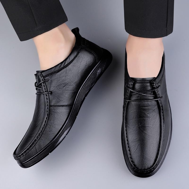 Men's Retro Height Increasing Oxford Shoes Comfort Hand Stitched Business Formal Derby Softsole Walking Shoes3