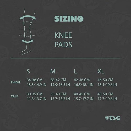 Miniatura 5 de TSG Wavesk8 A Rodillera, Surf, Patinaje Protección de Rodilla, Hardshell, ACF extraíble, Acolchado lateral, Forro NBR antideslizante, Nylon